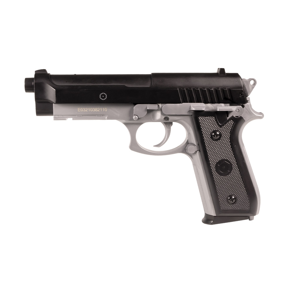 Pistola softair Cybergun PT92 HPA a molla - Nero/Argento
