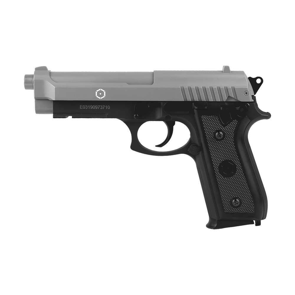 Pistola softair Cybergun PT92 HPA a molla - Argento/Nero