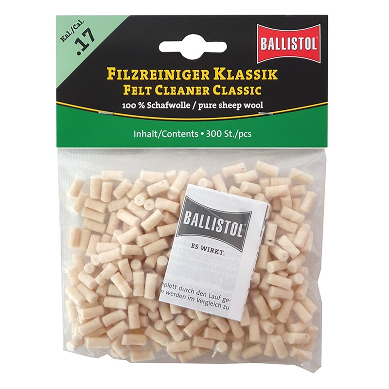 Ballistol feltrini per pulizia Classic, Cal. .17, 300 pcs., DE/EN