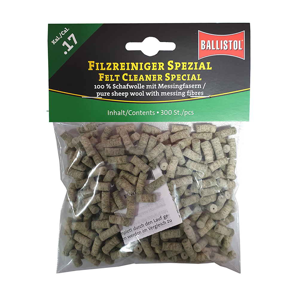 Ballistol feltrini per pulizia Special, Cal. .17, 300 pcs., DE/EN