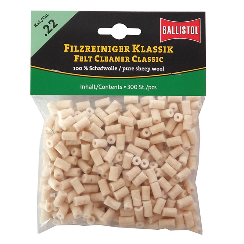 Ballistol feltrini per pulizia Classic, Cal. .22, 300 pcs., DE/EN