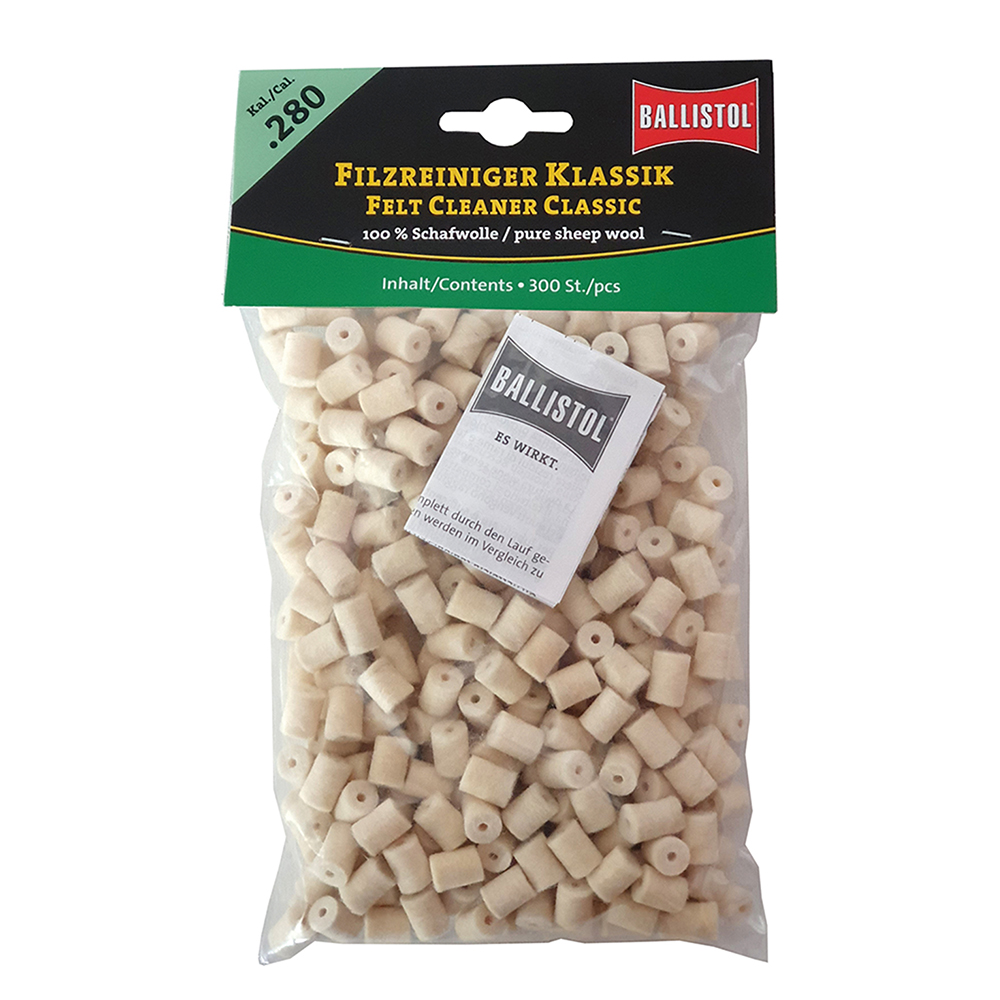 Ballistol feltrini per pulizia Classic, Cal. .284, 300 pcs., DE/EN