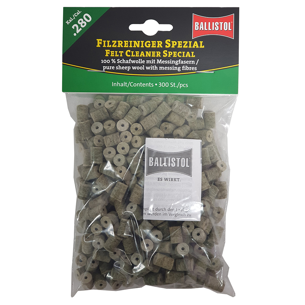 Ballistol feltrini per pulizia Special, Cal. .284, 300 pcs., DE/EN