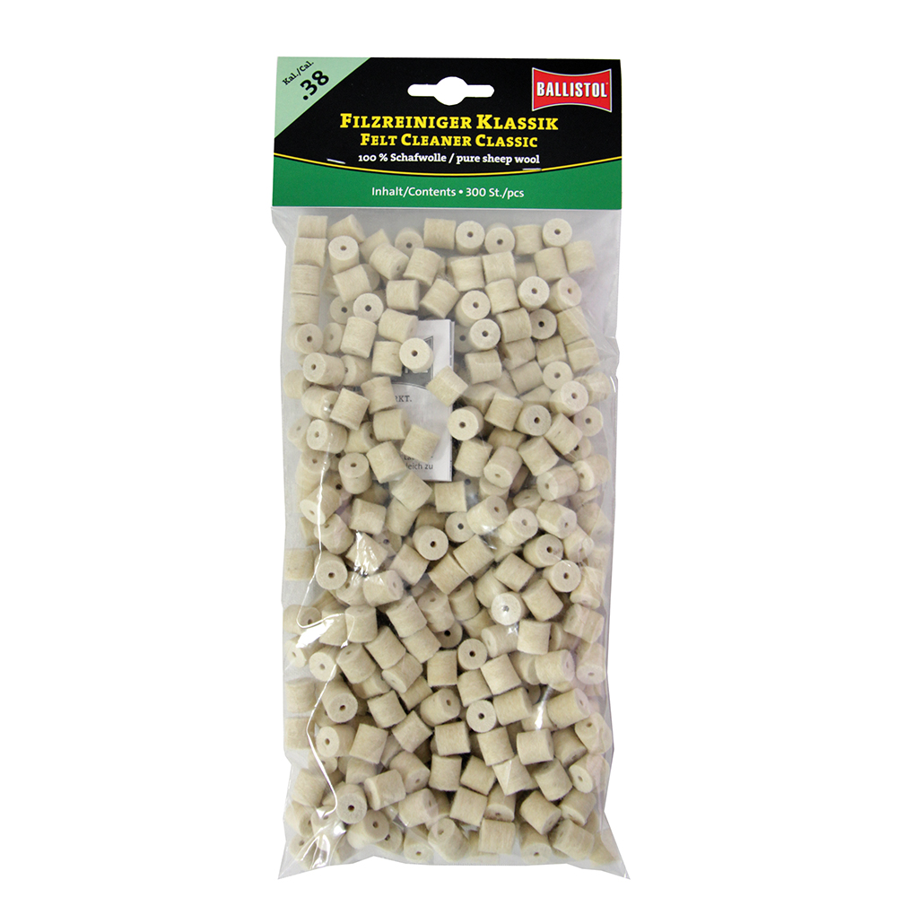 Ballistol feltrini per pulizia Classic, Cal. .38, 300 pcs., DE/EN