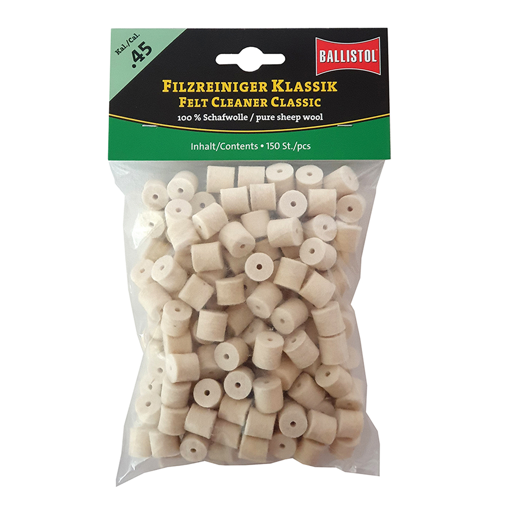 Ballistol feltrini per pulizia Classic, Cal. .458, 150 pcs., DE/EN