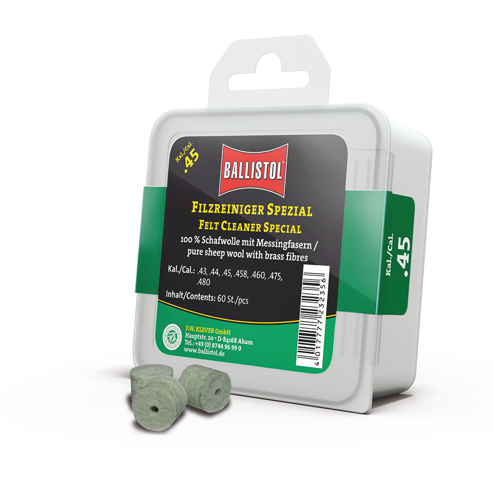 Ballistol feltrini per pulizia Special, Cal. .458, 60 pcs., DE/EN