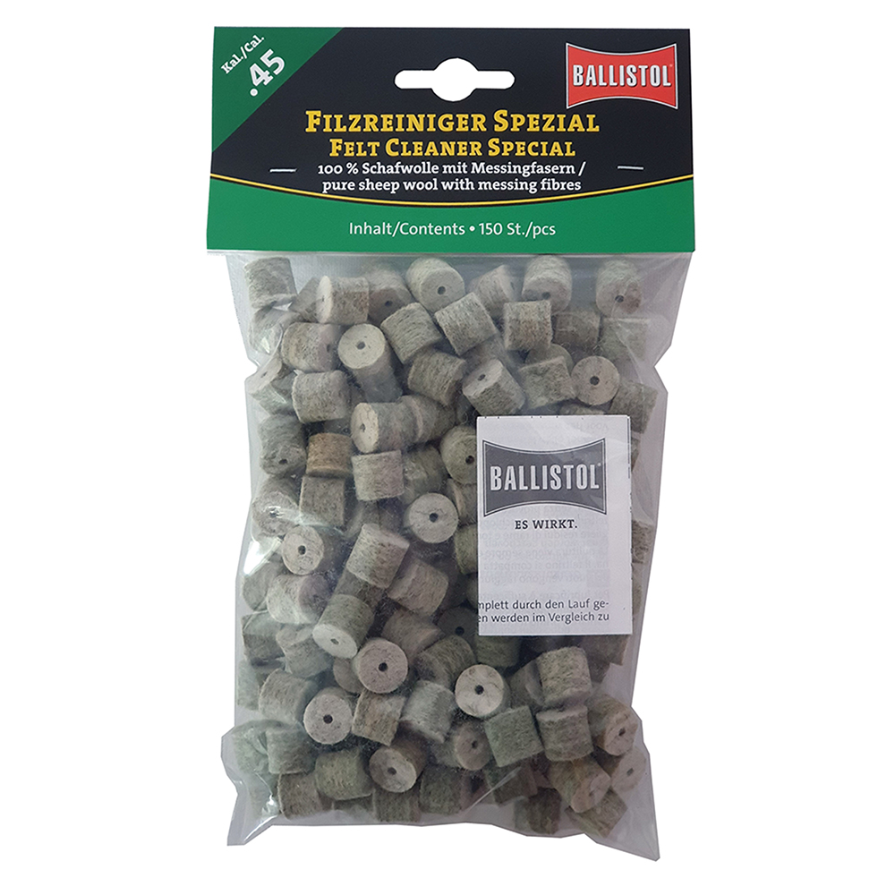 Ballistol feltrini per pulizia Special, Cal. .458, 150 pcs., DE/EN