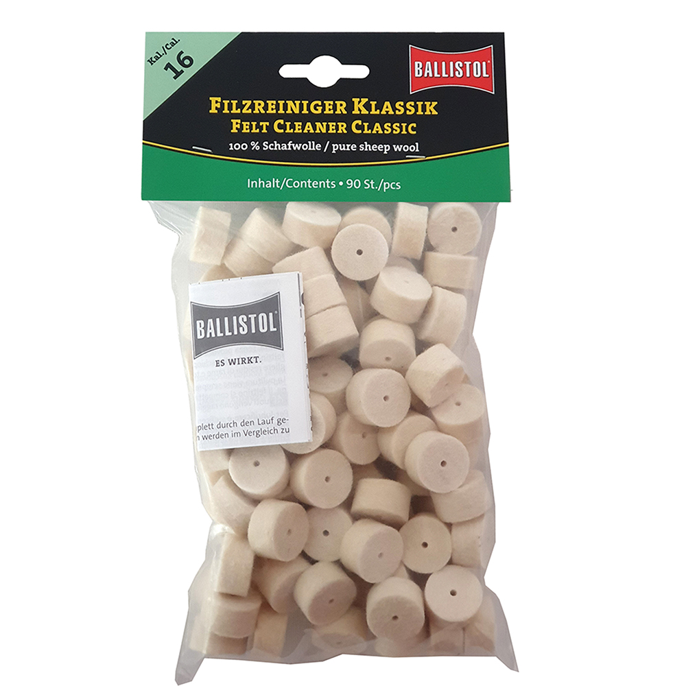 Ballistol feltrini per pulizia Classic, Cal. .16 GA, 90 pcs., DE/EN