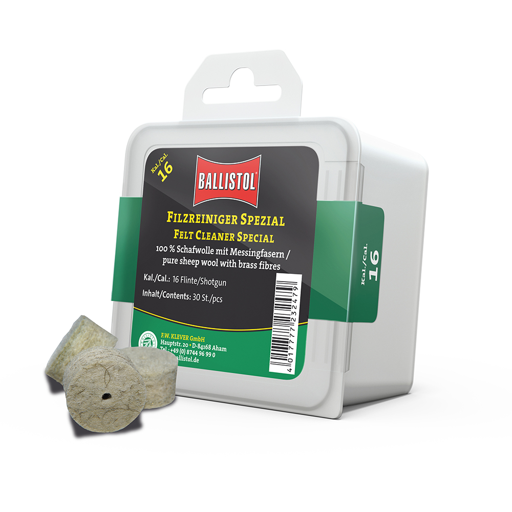 Ballistol feltrini per pulizia Special, Cal. .16 GA, 30 pcs., DE/EN