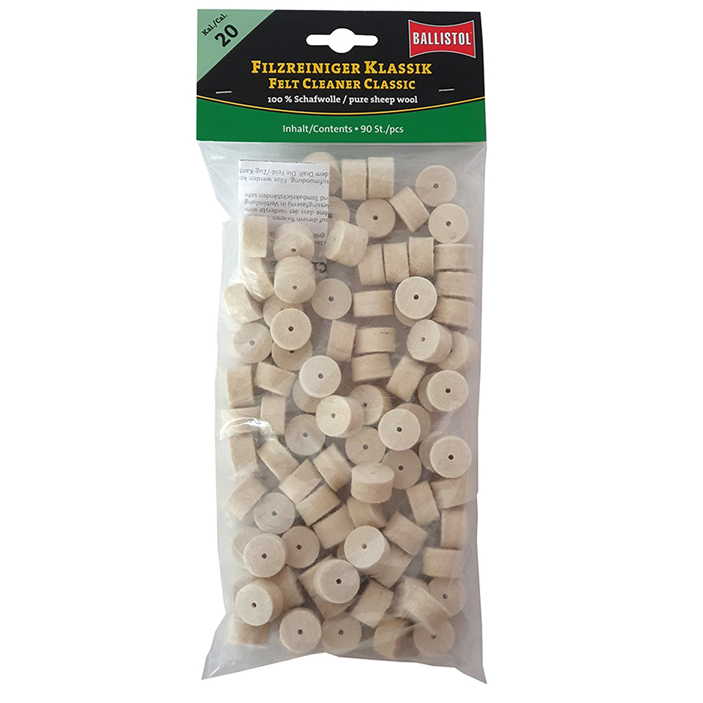 Ballistol feltrini per pulizia Classic, Cal. .20 GA, 90 pcs., DE/EN