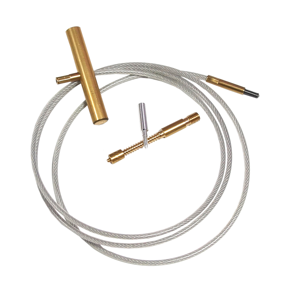Flex-Clean Cal. .17 - 12, cavo di pulizia flessibile in acciao con adattatore per feltrini e pennelli