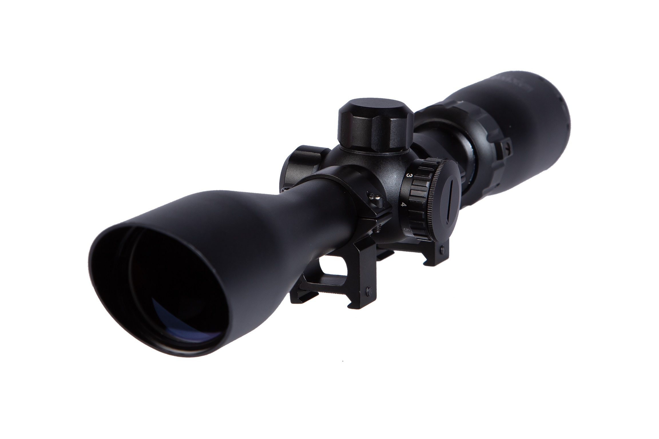 Ottica 3-9 x 40 reticolo blue co anelli