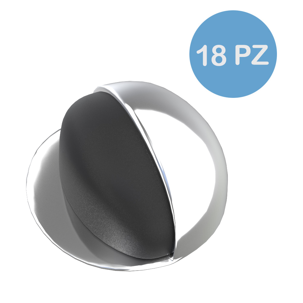 Fermaporta Adesivi Cromato Acciaio+Gomma