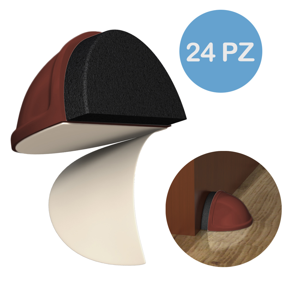 Fermaporta Adesivi Marrone abs+batt.gomm