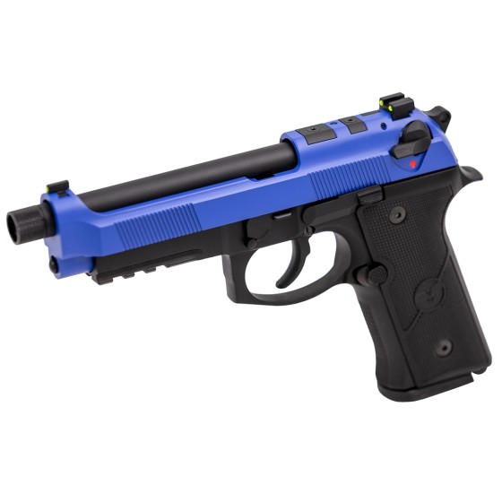 Pistola softair Raven R92F a gas GBB - Nero/Blu