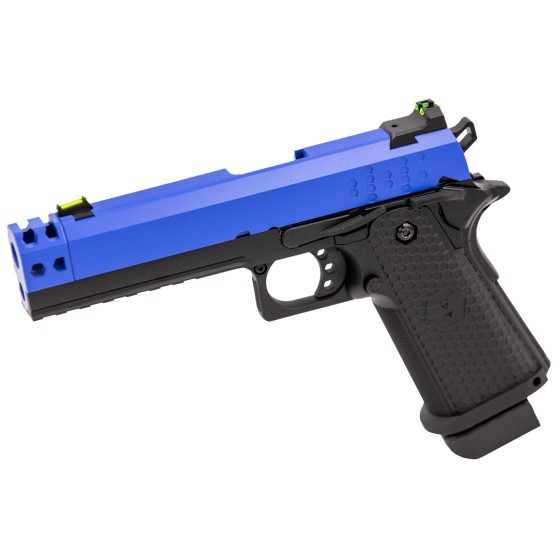 Pistola softair Raven HI CAPA Hex C a gas - Nero/Blu