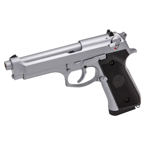 Pistola softair Raven R92F a gas GBB - Argento