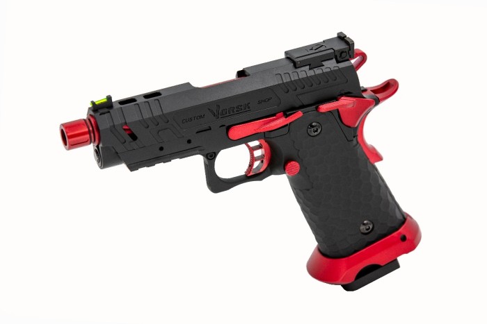 Pistola softair Vorsk CS Hi-Capa Vengeance 3.8 Compact - nero/rosso